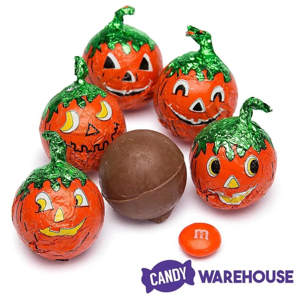 Madelaine Pumpkin Foiled Peanut Butter Filled Milk Chocolate Balls: 40-Piece Tub - Image 4