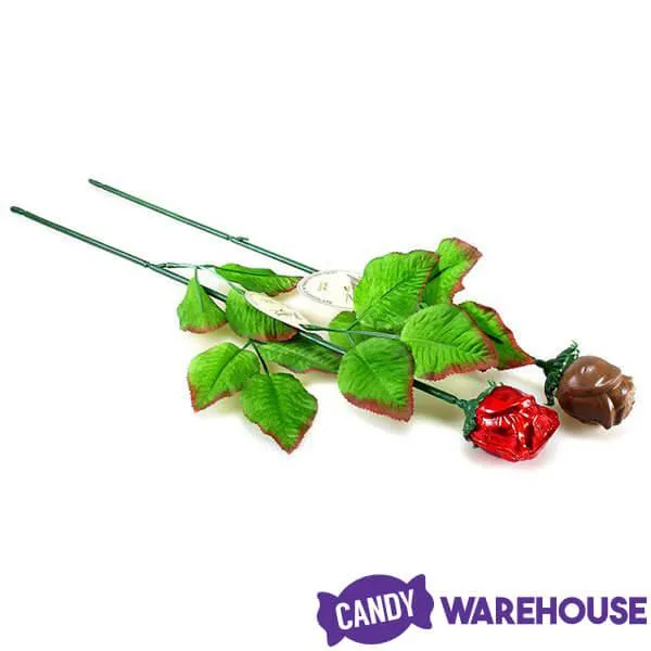 Madelaine Red Foiled Milk Chocolate Roses Bouquet: 12-Piece Florist Box - Image 3