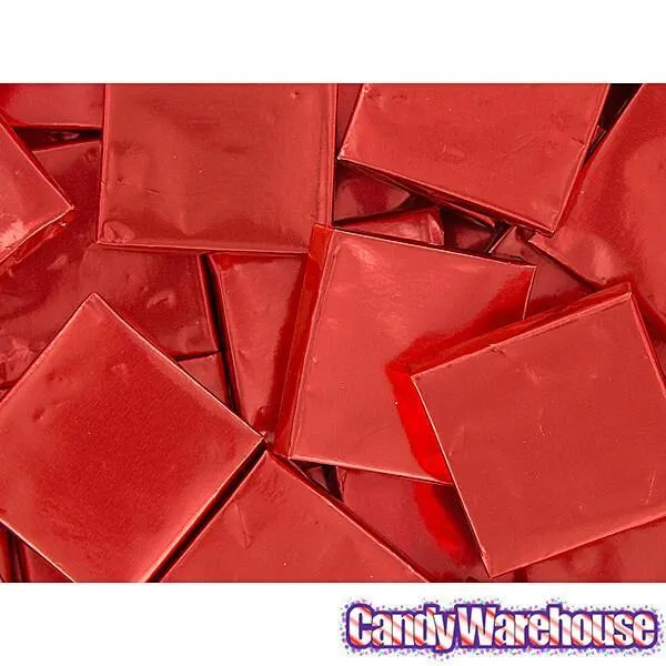 Madelaine Red Foiled Mint Dark Chocolate Squares: 5LB Box - Image 3