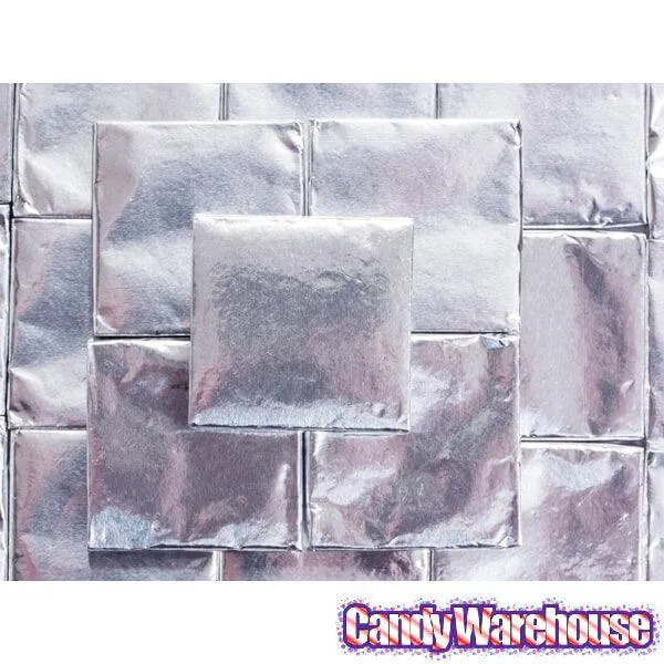 Madelaine Silver Foiled Mint Truffle Dark Chocolate Squares: 5LB Box - Image 4