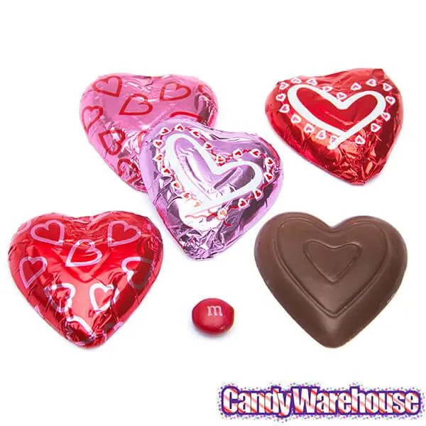 Madelaine Valentine Foiled Large Milk Chocolate Hearts: 60-Piece Box - Image 2