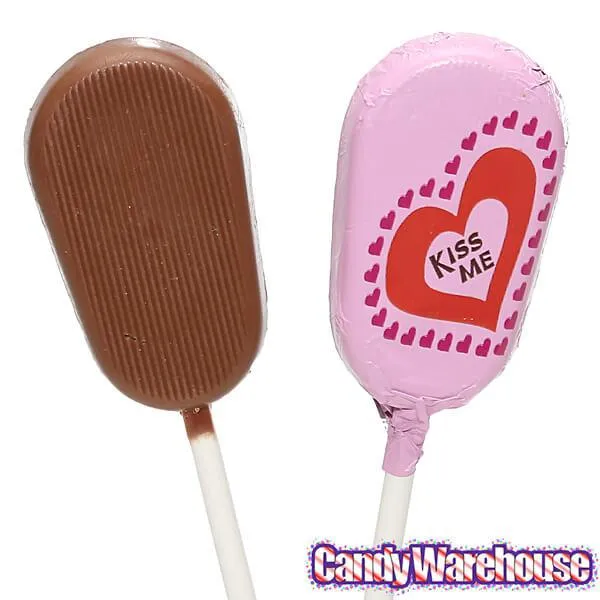 Madelaine Valentine Foiled Milk Chocolate Lollipops: 36-Piece Display - Image 3