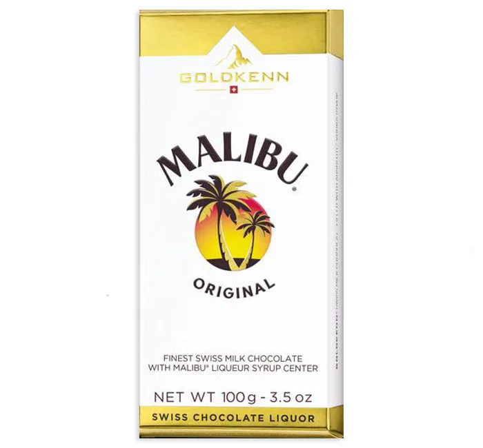 Malibu Original Liqueur Chocolate Bar: 10-Piece Box