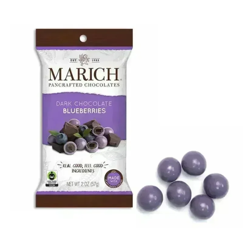 Marich Dark Chocolate Blueberries Peg Bags: 12-Piece Box - Image 2