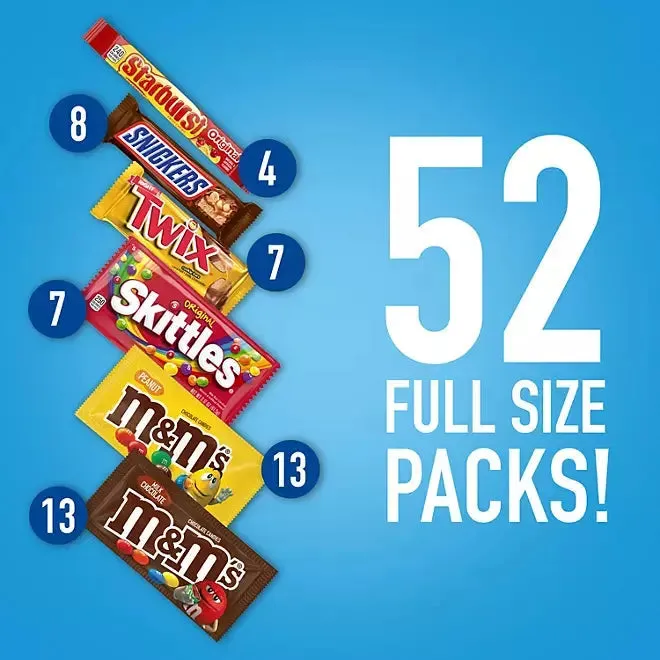 Mars Fundraiser Full Size Bars Variety: 52-Piece Box - Image 2
