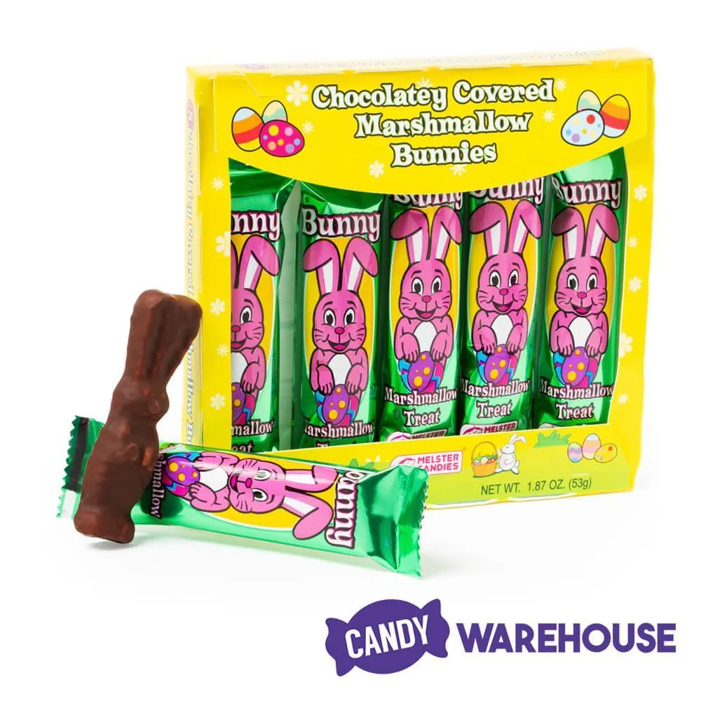 Melster Candies Chocolatey Covered Marshmallow Bunnies: 5-Piece Box - Image 2