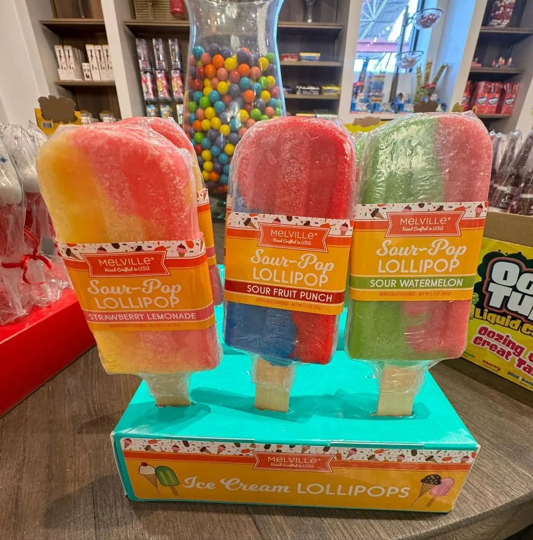 Melville Sour Pop Popsicle Lollipops: 24-Piece Display - Image 2