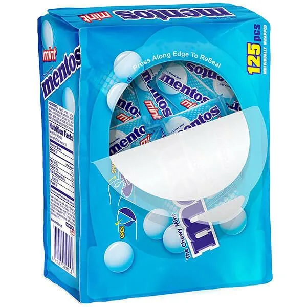 Mentos Mint Candy Single Packs: 125-Piece Bag - Image 2