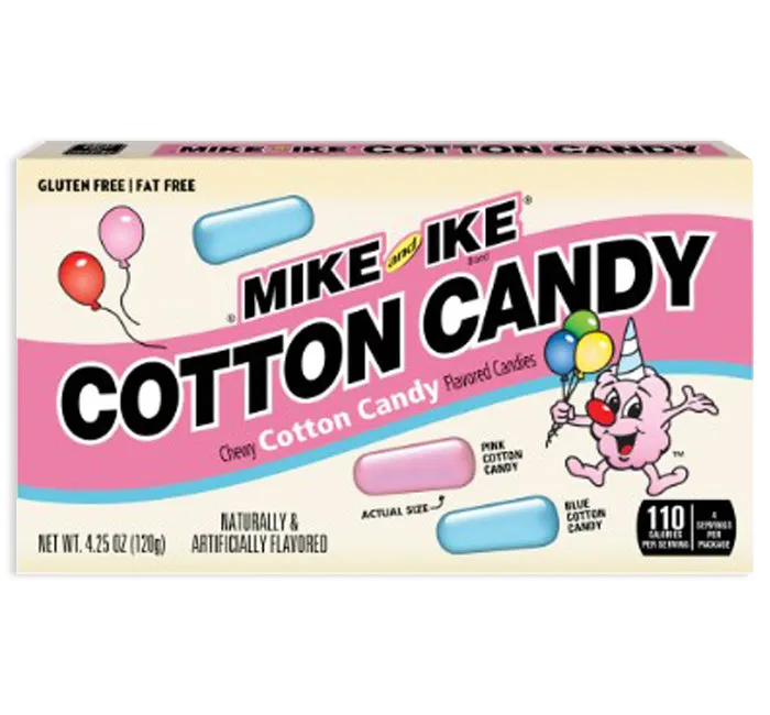 Mike and Ike Cotton Candy Theater Packs: 12-Piece Box