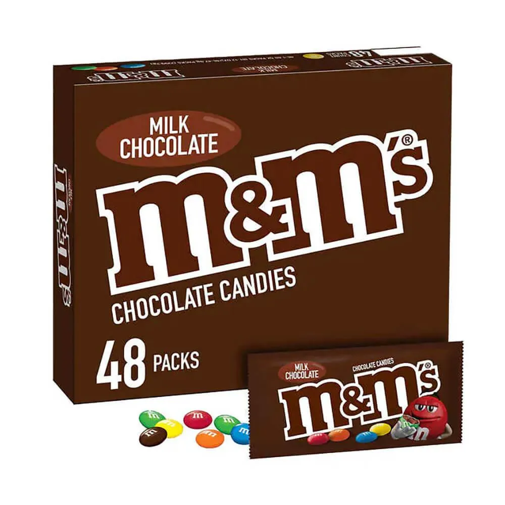 M&M's Candy Packs - Milk Chocolate: 48-Piece Box - Image 2