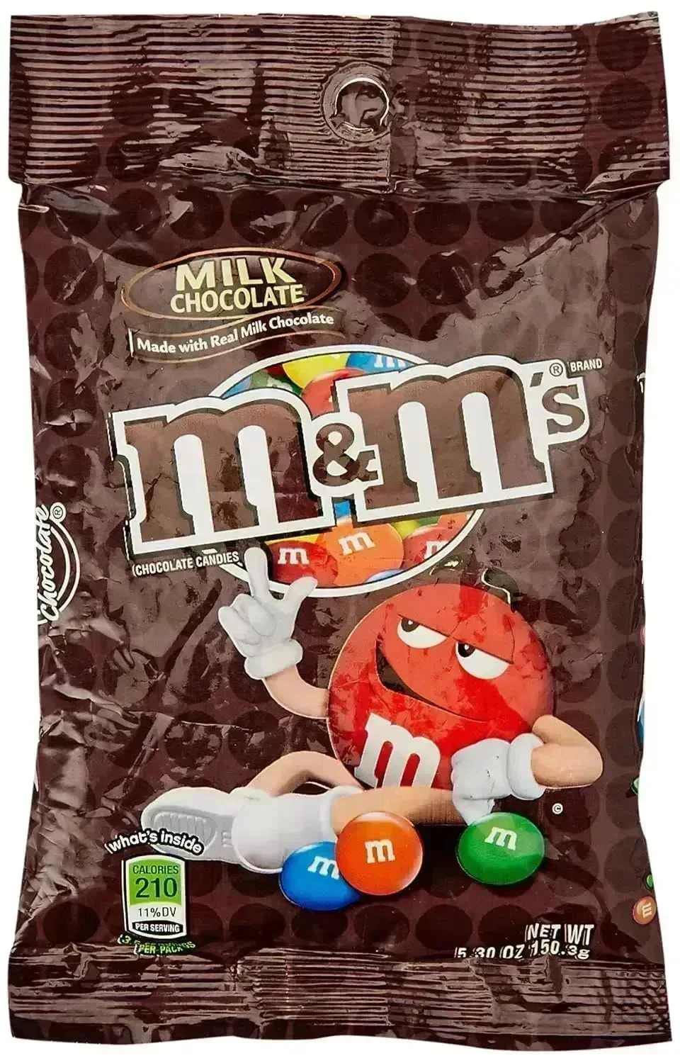 Milk Chocolate M&M's Candy Peg Bags: 12-Piece Box - Image 2