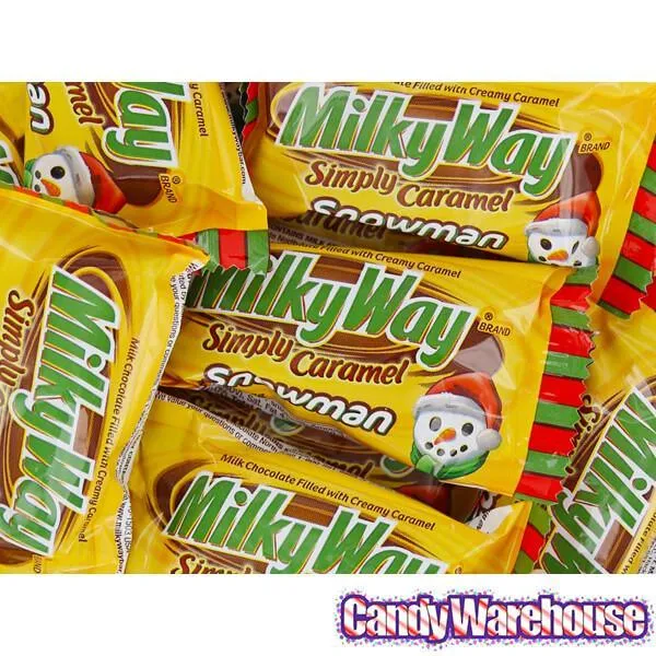 Milky Way Simply Caramel Snowman Christmas Candy Bars: 24-Piece Box - Image 3