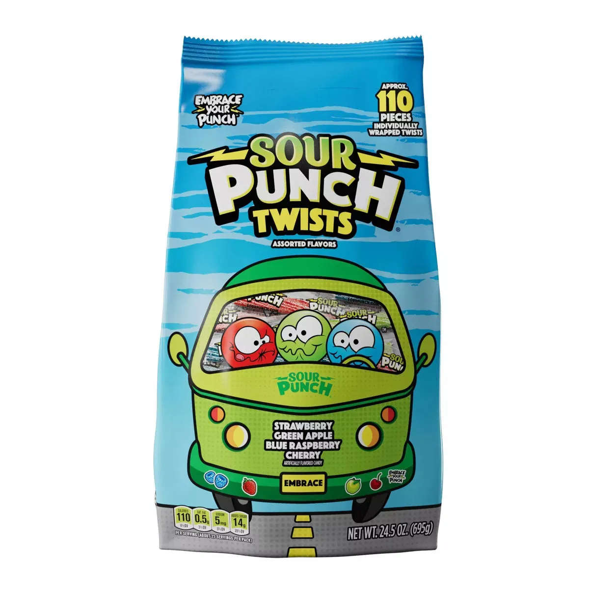 Mini Sour Punch Twists - Wrapped: 110-Piece Bag - Image 5