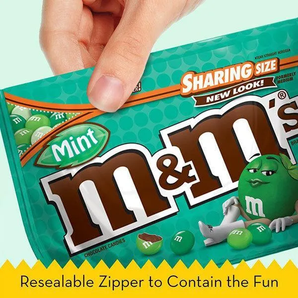 Mint Dark Chocolate M&M's Candy: 9.6-Ounce Bag - Image 5