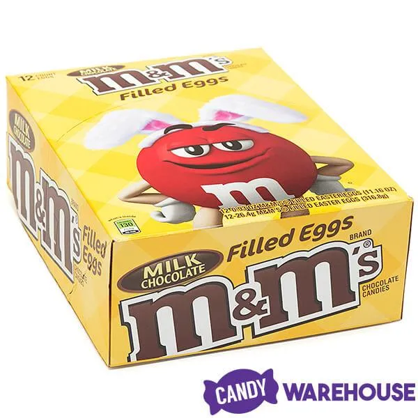 M&M's Candy Filled Plastic Easter Eggs: 12-Piece Display - Image 2