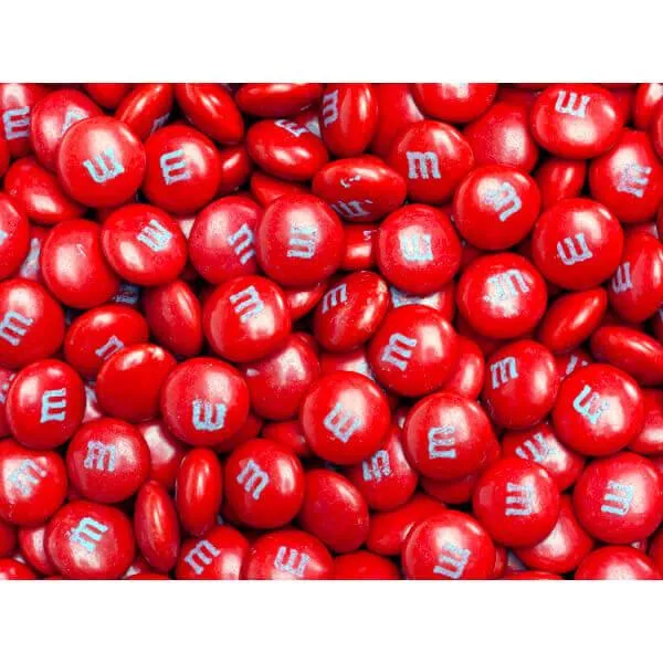 M&M's Milk Chocolate Candy - Red: 10LB Bag