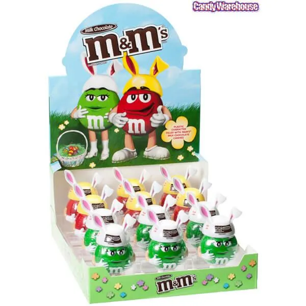 M&M's Minis Candy Filled Easter Bunny Figurines: 12-Piece Display - Image 4
