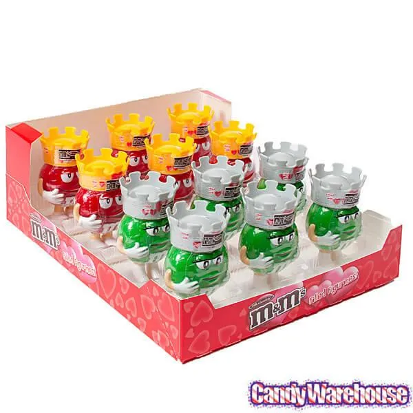 M&M's Minis Candy Filled Valentine Figurines: 12-Piece Display - Image 4