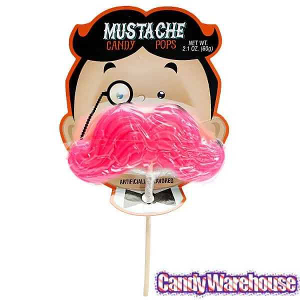 Bee International Mustache Candy Pops: 12-Piece Display - Image 3