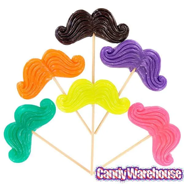 Bee International Mustache Candy Pops: 12-Piece Display - Image 6