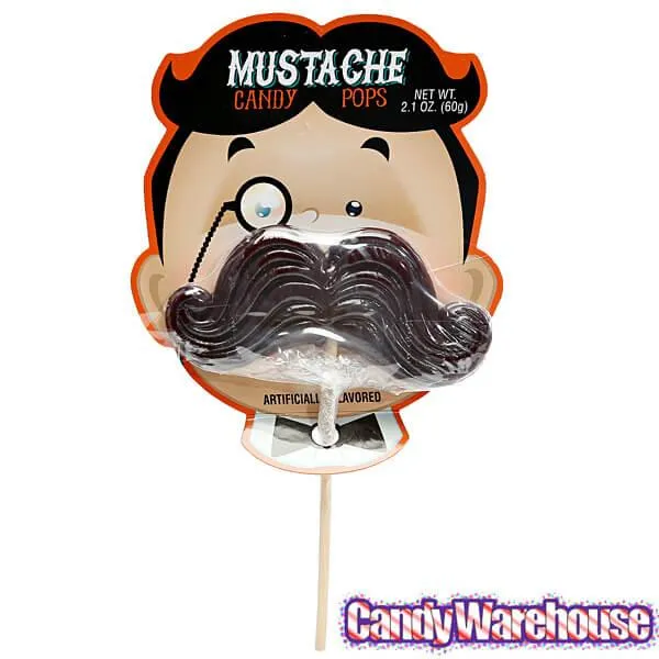 Bee International Mustache Candy Pops: 12-Piece Display - Image 8