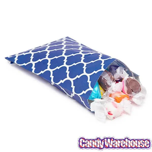 Navy Blue Casablanca Pattern Candy Bags: 25-Piece Pack - Image 2