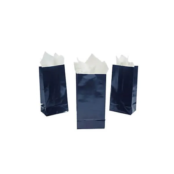 Mini Candy Treat Bags - Navy Blue: 24-Piece Bag - Image 4