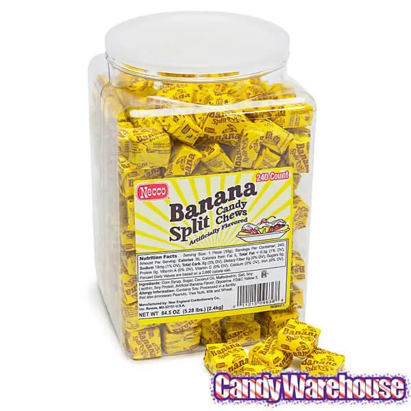 Necco Banana Split Candy Chews: 240-Piece Tub - Image 4
