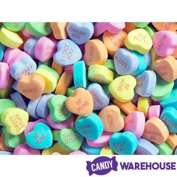 Necco Sweethearts Tiny Conversation Candy Hearts - Modern Flavors: 1LB Bag - Image 3