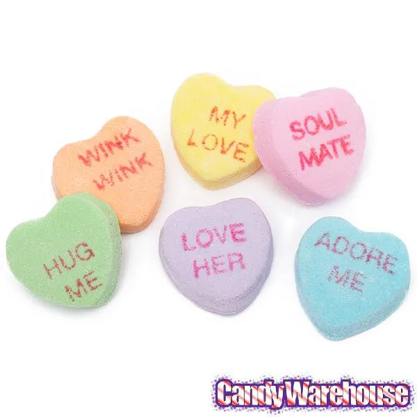 Necco Sweethearts Tiny Conversation Candy Hearts - Modern Flavors: 32LB Case - Image 2