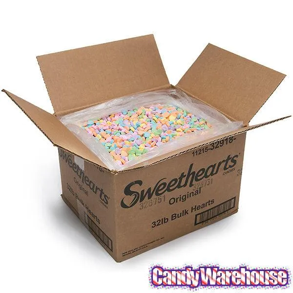 Necco Sweethearts Tiny Conversation Candy Hearts - Modern Flavors: 32LB Case - Image 3