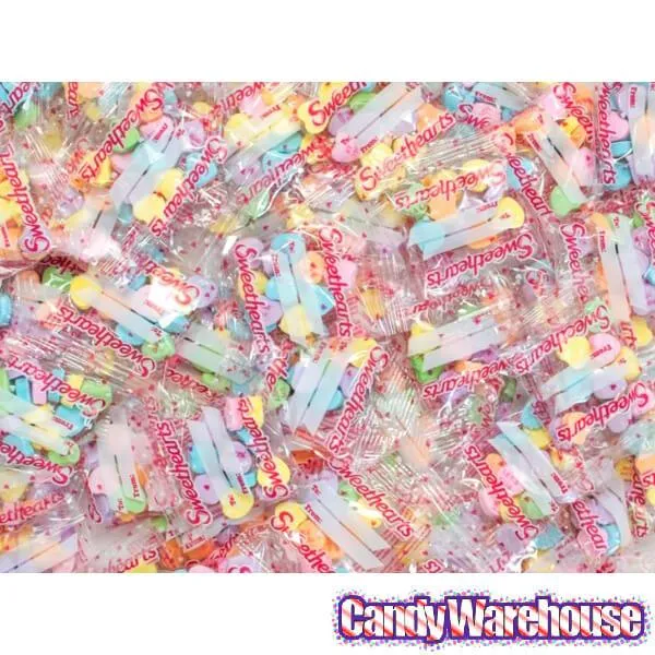 Necco Sweethearts Tiny Conversation Candy Hearts Packets - Modern Flavors: 60-Piece Bag - Image 2