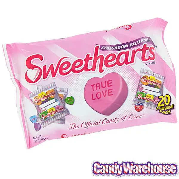 Necco Sweethearts Tiny Conversation Candy Hearts Packets - Modern Flavors: 400-Piece Case - Image 3