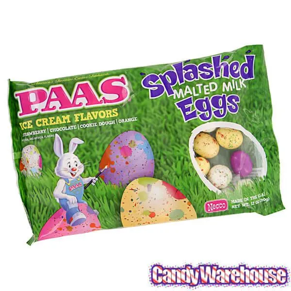 Necco Splashed Malted Milk Candy Eggs - Assorted Colors: 12-Ounce Bag - Image 4
