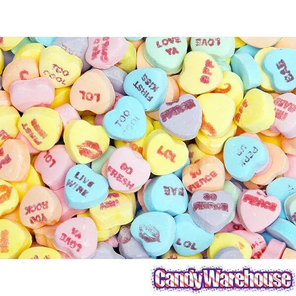 Necco Sweethearts Tiny Conversation Candy Hearts - Sour Flavors: 8-Ounce Bag - Image 3