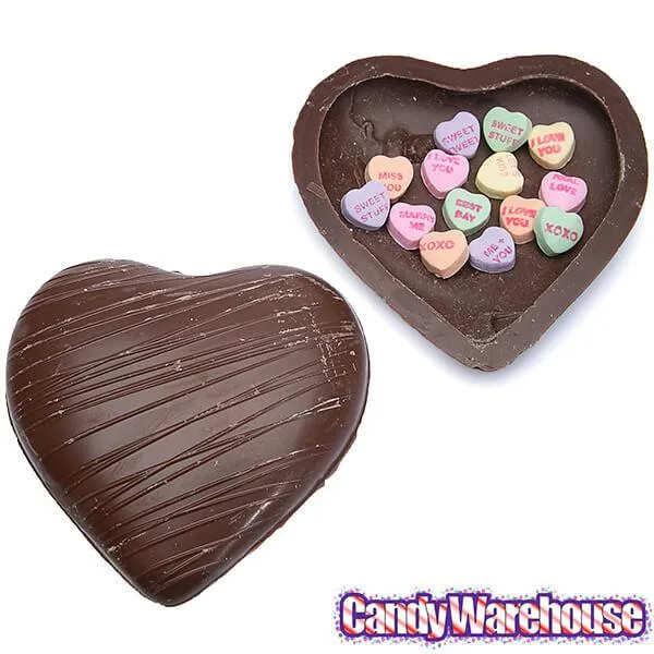 Necco Sweethearts Hollow Milk Chocolate Heart with Classic Candy Hearts - Image 2