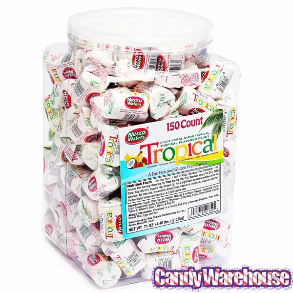 Necco Wafers Candy Mini Rolls - Tropical: 150-Piece Tub - Image 2
