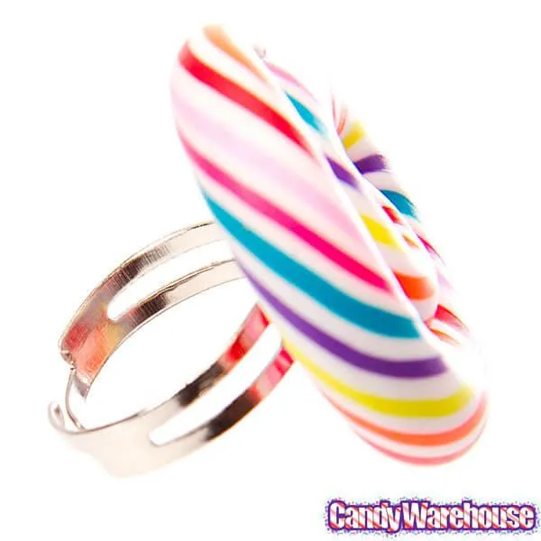 Neon Swirl Candy Adjustable Ring - Image 4