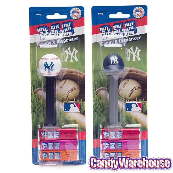 MLB Team Baseball PEZ Candy Packs - New York Yankees: 12-Piece Box - Image 2
