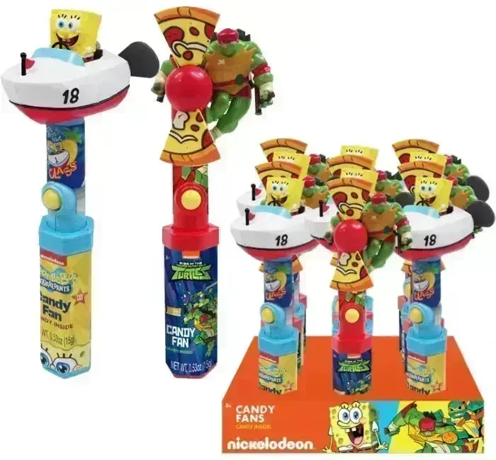 Nickelodeon Spongebob & TMNT Assorted Fans: 12-Piece Display