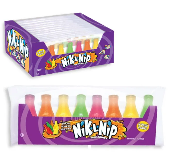 Nik-L-Nip Wax Bottles Candy 8-Packs: 12-Piece Box