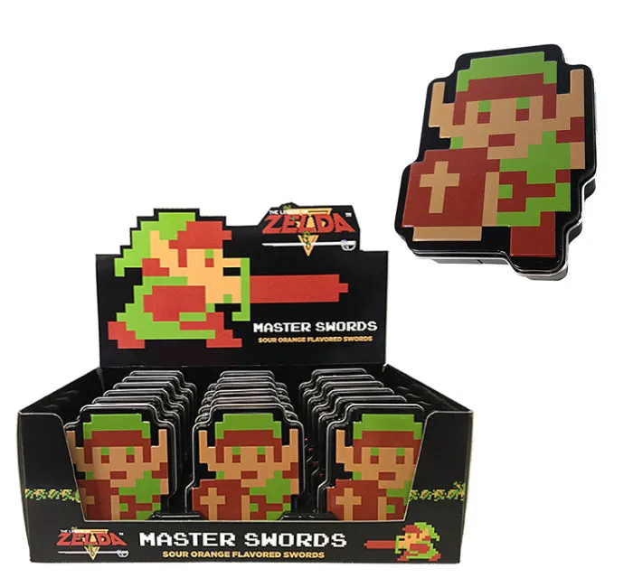 Nintendo Zelda Master Swords Orange Candy Tin: 18-Piece Display