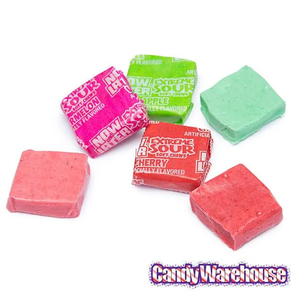 Now and Later Extreme Sour Soft Fruit Chews Candy: 10-Ounce Bag - Image 3