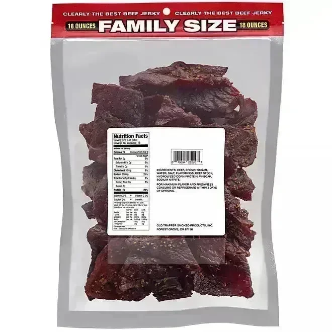 Old Trapper Peppered Beef Jerky: 18-Ounce Bag - Image 3