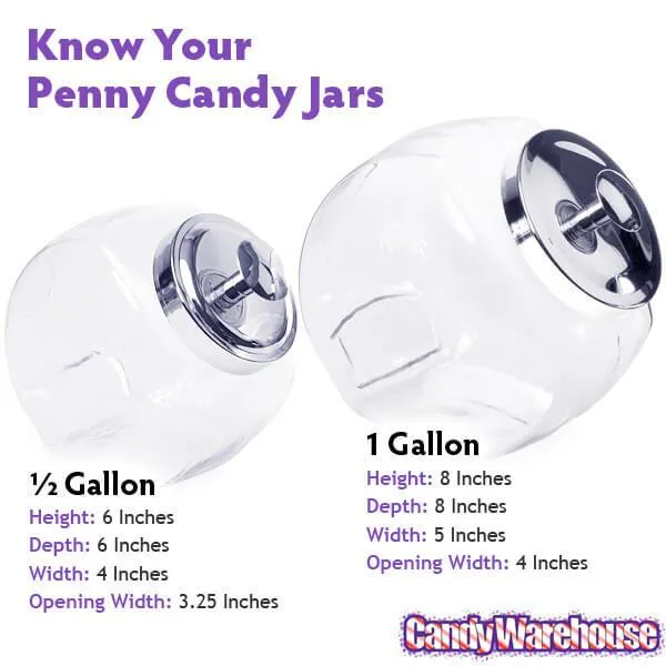Glass 1-Gallon Penny Candy Jar with Chrome Lid - Image 3