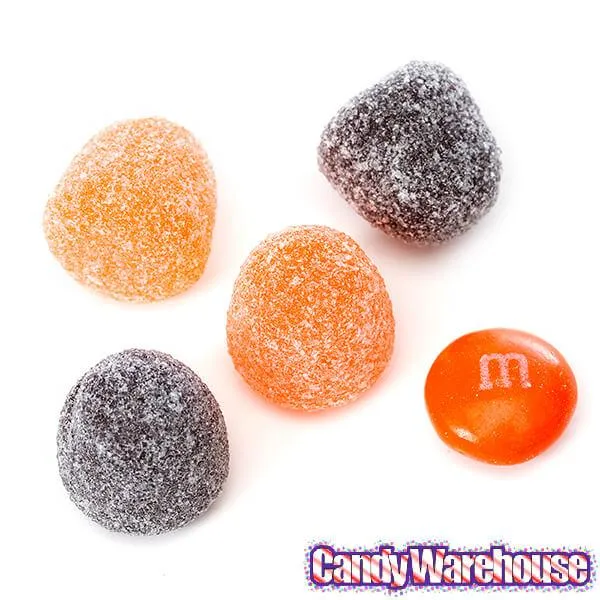 Orange and Black Mini Spiced Gumdrops Candy: 16-Ounce Tub - Image 2