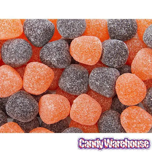 Orange and Black Mini Spiced Gumdrops Candy: 16-Ounce Tub - Image 3
