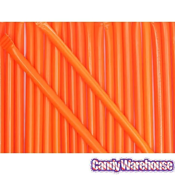 Orange Candy Powder Filled Plastic Mini Straws - Orange: 240-Piece Bag - Image 4