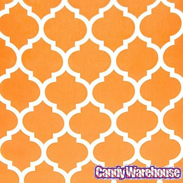 Orange Casablanca Pattern Candy Bags: 25-Piece Pack - Image 3