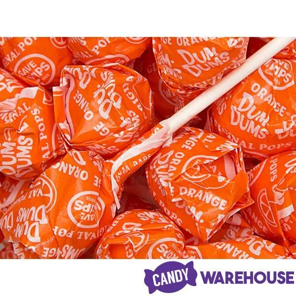 Dum Dums Orange Party Pops - Orange: 5LB Bag - Image 3